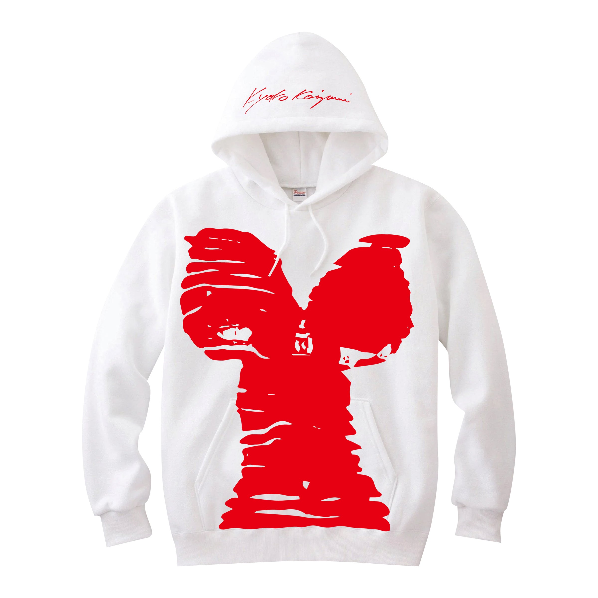 キョンタクシリーズ JINTAKU HOODIE ホワイト レッド L キョンタクシリーズ JINTAKU HOODIE (WHITE×RED) | BJ